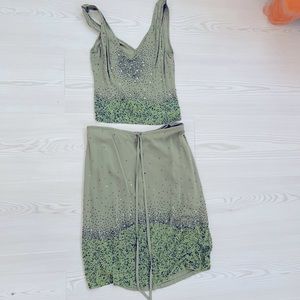 Beaded silk set - gentle used. Size P/ Xs